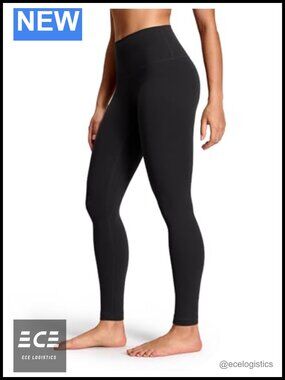 High Rise Yoga Pro Leggings 28" Ankle Length Pull On Gym Lounge Pants